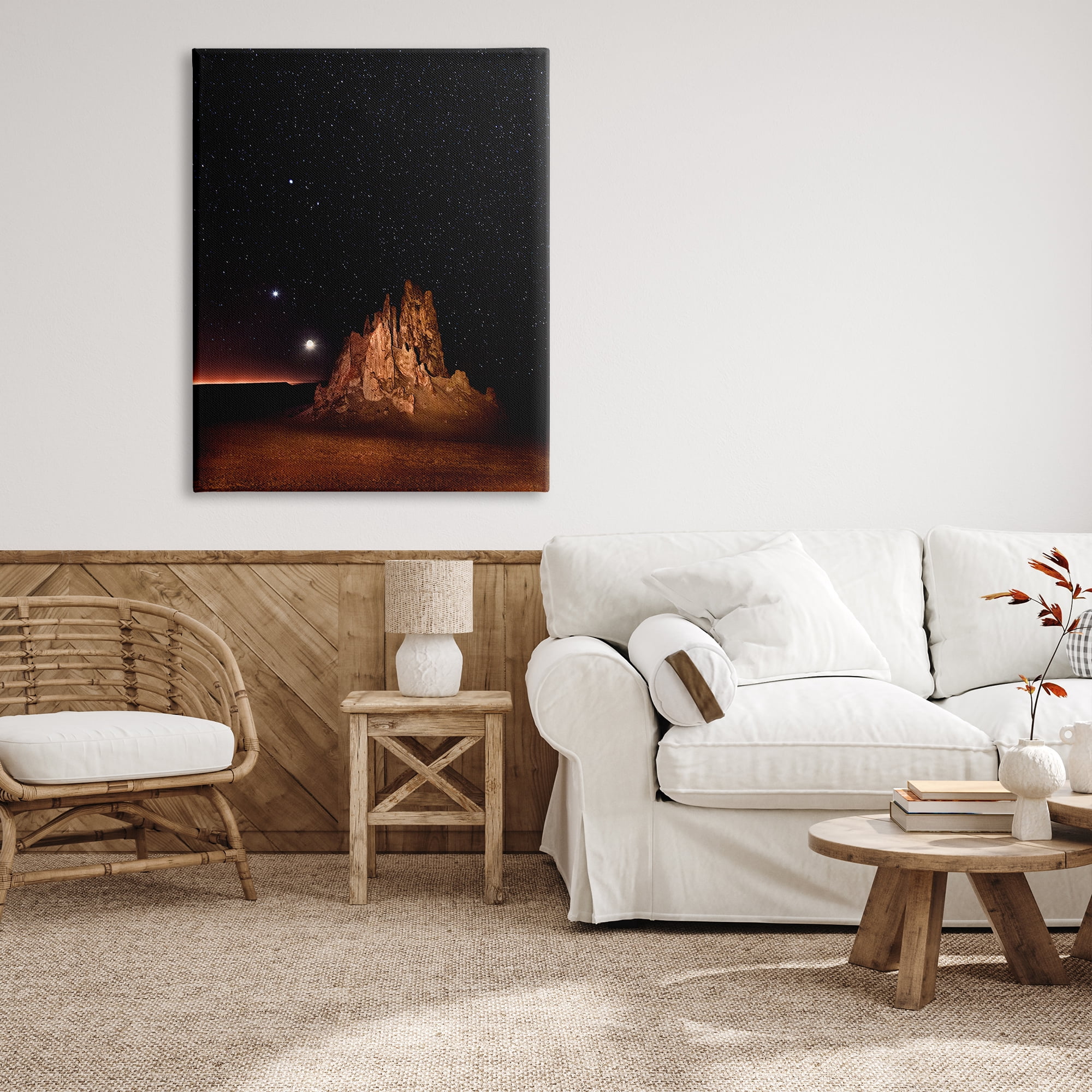 Stupell Industries Starry Night Sky Photography Nature Photography Gallery Wrapped Canvas Print Wall Art, 36 x 48