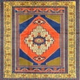 thumbnail image 1 of Ahgly Company Indoor Square Traditional Dark Raspberry Purple Medallion Area Rugs, 3' Square, 1 of 6