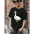 thumbnail image 3 of Big Boys Cool, Lightweight Tops Silly Goose Print Engaging Visuals, Casual Short Sleeve T-Shirts For Summer Outdoor, 3 of 9