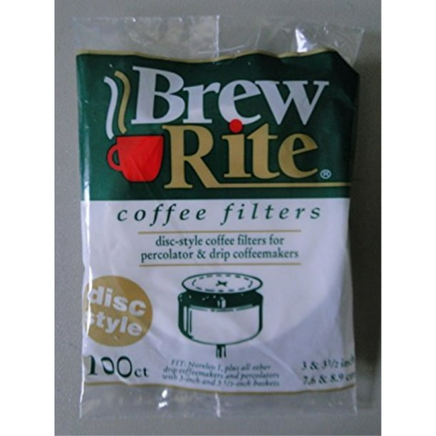 brew rite 100ct coffee filters disc style percolator