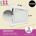 thumbnail image 2 of Simply Filters 16.38x21.38x1 MERV 11, MPR 1000, AC Furnace HVAC Air Filter (12 Pack), 2 of 8
