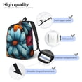 thumbnail image 3 of Disketp Colorful Blooming Flowers Canvas Backpack Lightweight Travel Daypack Student Rucksack Laptop Backpack-Small, 3 of 5
