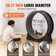thumbnail image 3 of Wooden Cat Exercise Wheel 43.3" Silent Running Wheel for Cats Up to 25 LBS, 3 of 6