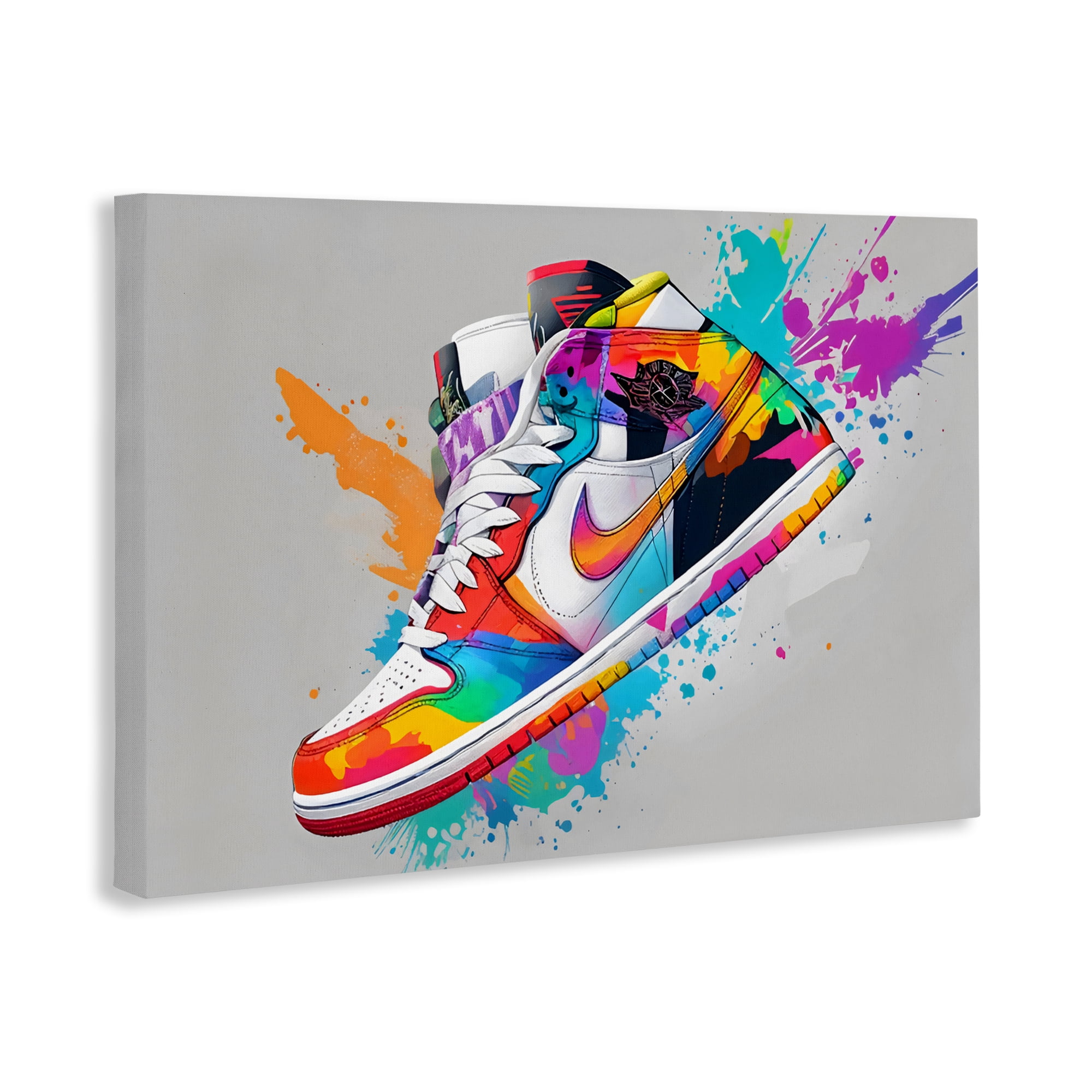 Stupell Industries Hightop Sneaker with Splatter Canvas Wall Art, design by Creative Studio