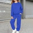 thumbnail image 2 of KAUOD 2 Piece Sweatsuits for Teen Girls Plain Fleece Hoodies Sweatpants Joggers Set Warm Casual Pullover Tracksuits Outfits, 2 of 6
