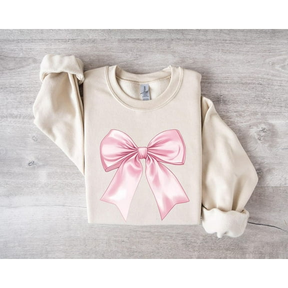 Bow Christmas Sweatshirt, Pink Bow Christmas Sweatshirt, Bow Pink Shirt, Christmas Sweatshirt, Christmas Shirt, Christmas T-shirt, Bow Top