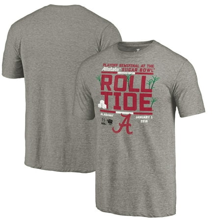 Iron Bowl T Shirt Alabama Alabama Crimson Tide Fanatics Branded College Football Playoff 2018 Sugar Bowl Bound Drive Tri-Blend T-Shirt - Gray ()