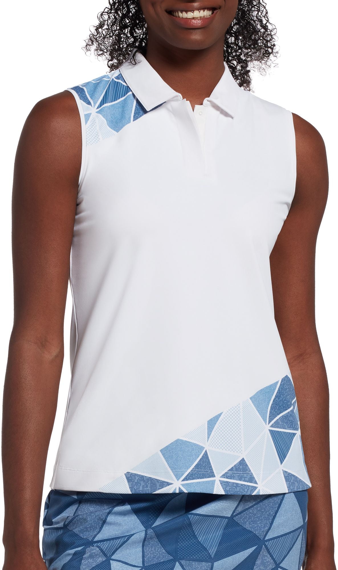 Slazenger Women's Printed Sleeveless Golf Polo