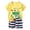 Yellow, variant on Toddler Boy Clothes Summer Outfits Cartoon Printed Short Sleeved Tops and Shorts 2Pc Outfits Set Size 18-24 Months ,Beige