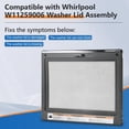 thumbnail image 4 of W11259006 Washer Lid Assembly Replacement Compatible with Maytag Bravos XL & Whirlpool Top Load Washers, Maytag Washer Lid Replacement for W10714900 W10843976 W11082608 W11094984, 4 of 10