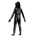 thumbnail image 4 of Cupohus Halloween Costume, Skeleton Costume Bodysuit Jumpsuit - Scary Black and White Costume, Unisex, Creepy, 4 of 6