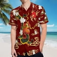 thumbnail image 5 of High Quality Hawaiian Shirts for Men Short Sleeve Aloha Beach Shirt Floral Summer Casual Button Down Shirts Blouses T6HGOU, 5 of 7