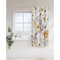 thumbnail image 4 of Vintage Yellow Thermal Insulated Blackout Curtains for Bedroom 72 Length Flowers Leaves Butterflies Pastoral Botanical Room Darkening Curtain 1 Panel Grommet Window Curtain Drape for Living Room, 4 of 7