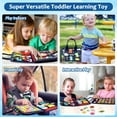thumbnail image 4 of Busy Board Montessori Toy for 1 2 3 4 Years Old,Educational Activity Sensory Board Preschool Learning Fine Motor Skills Toys,Toddler Travel Toy for Plane Car,Gift for Boys Girls (Blue/P4), 4 of 6