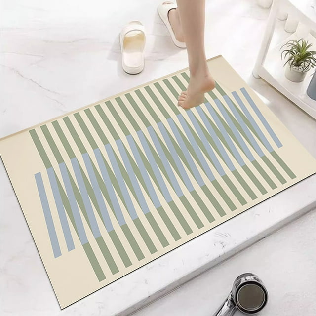 PRETXORVE Absorbent Bathroom Bath Shower Rug Drying Bath Mats Kitchen Entrance Doormats Home Floormat Bathtub Carpet