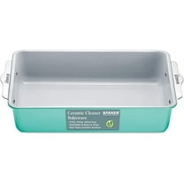 2.485 qt. Premium Non-Stick Ceramic 8"x15. 5" Rectangle Pan-Teal Roasting Pan