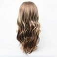 thumbnail image 2 of Fankiway Wig Woman Brown Gradient Long Curly Hair Rose Net, 2 of 6