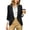 Black, variant on Women's Double Breasted Casual Blazer Jacket Notch Lapel Business Jacket Loose Style Coat with 3/4 Sleeve,Black Women's S-XXL