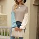 thumbnail image 1 of Puntoco suéter mujer de talla grande Casual cuello redondo holgada con estampado manga larga tops suéter mujer blusa liquidación de Navidad Puntoco Puntoco-1597, 1 of 7
