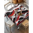 thumbnail image 6 of Red Stripe Table Cloth, Grey White Ombre Geometric Modern Abstract Waterproof Tablecloth for Square Tables, Reusable Washable Fabric Table Cover for Restaurant Kitchen Dining Tables 60"x60", 6 of 6