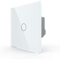 thumbnail image 1 of Interruptor de palanca estándar de la UE Panel de vidrio de lujo con pantalla táctil de 1 botón, blanco, VL-C701S-11-A Kuyhfg Sin marca, 1 of 5