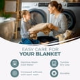 thumbnail image 6 of Superior Diamond Weave Cotton Blanket All Season Bed Blankets, California King, Aqua, 6 of 12