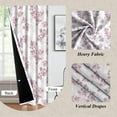 thumbnail image 3 of Dashan Pink Floral Blackout Curtains for Bedroom Living Room Decor Grommet Window Drapes 42x63 Inch,2 Panels, 3 of 6