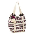 thumbnail image 3 of No Boundaries Women's Woven Beach Tote Handbag, Purple, 3 of 5