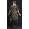thumbnail image 4 of Bimba Black Blocks Block Women Kurtas Ethnic Printed Asymmetric Summer Wear Tops For Women Large, 4 of 6
