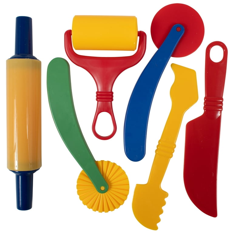 Learning Advantage CE-10011 Ready 2 Learn Dough Tools, Multi Color -  Set of 6 