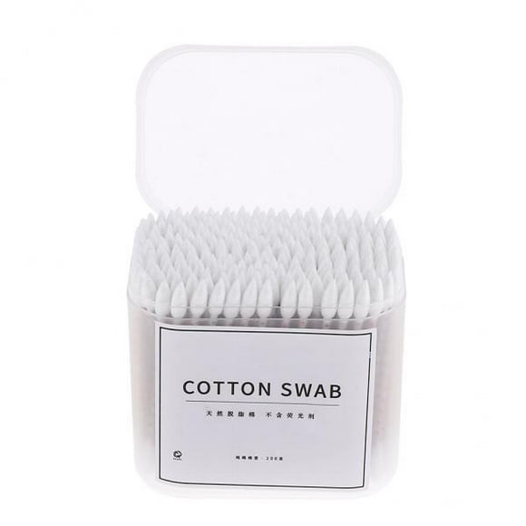 Hisopos de maquillaje puntiagudos,Cotonetes,Bastoncillos de algodón,Palo de algodón,Hisopo de algodón cosmético,Hisopo de algodón de doble cabeza,Aplicador desechable de 2 piezas