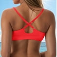 thumbnail image 6 of TOWED22 Women’s Bikini Top Push Up Padded Swim Top V Neck Bathing Suit Tops(Red,S), 6 of 9