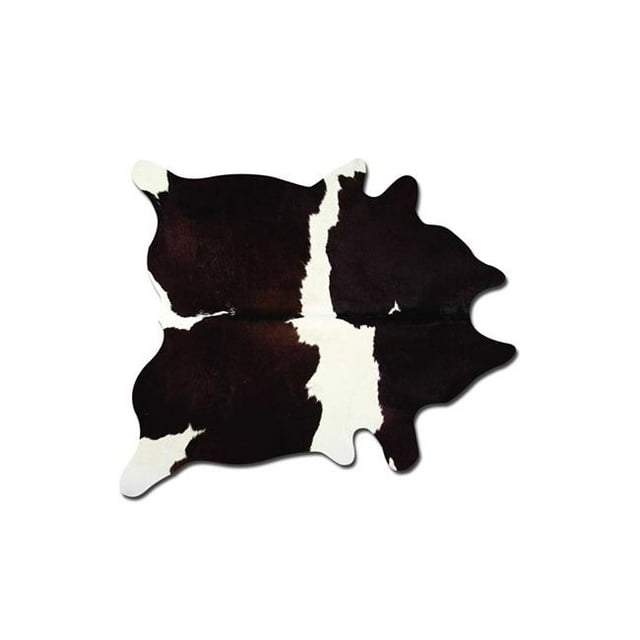 HomeRoots 293174 Tapis en Peau de Vache Kobe 0.25 x 6 x 7 Po Chocolat & Blanc