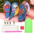 thumbnail image 3 of Key Bird Pattern Dy Peinture Porte-Clés Porte-Clés Sac de Décoration Ensemble DS019, 3 of 8