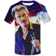 thumbnail image 4 of Camiseta de verano para hombre, cantante Johnny Halladay, estampado 3D, cuello redondo, informal, manga corta, talla grande, moda, 4 of 5