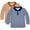 Caramel/Navy, variant on Boys' Marina Blue Stripe & Navy Stripe Polo Shirts, Toddler Boy, Size 4T, 2-PCS