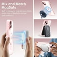 thumbnail image 4 of Transparent Magnetic Case Designed for Apple iPhone 13 Clear Magnetic Case for Rugged Shockproof Strong Magnetic Military Grade Drop Protection Phone Case for Apple iPhone 13, Purple, 4 of 6