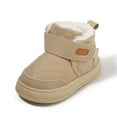 thumbnail image 6 of Toddler Boots Winter Girls Water Resistant Thermal Insulated Ankle Booties Solid Color Short Boots Outdoor Play Footwear for Toddler Kids Cold Weather Girls Winter Boots Khaki 4.5 Years-5 Years, 6 of 7
