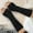 Black, variant on pxiakgy gloves mittens women fashion knitted arm sleeve fingerless winter gloves soft warm mitten black + one size