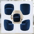 thumbnail image 6 of Sumdeal Club Swivel Barrel Chair Chair, Round Accent Sofa Chair, Modern Leisure Arm Chair for Nursery, Living Room, Hotel, Bedroom, Office, Darkblue, 6 of 7