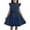 Navy, variant on MIASHUI Girls Elegant Dresses Kids Summer Ruffle Sleeve Dress with Belt,Orange,10-12 Years
