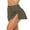 Army Green, variant on Women's Split Swim Skirt High Waisted Ruched Drawstring Swimuit Bottom with Built-in Panty