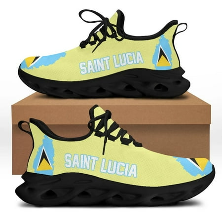 

Saint Lucia Print Women Sneakers National Style Mens Custom Print Sneakers Shoes Lightweight Sport Shoes zapatillas