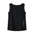 thumbnail image 6 of Cilsoka Cotton Linen Tank Tops for Women Button Loose Fit Tank Casual Sleeveless Summer Shirts Square Neck Gauze Tee, 6 of 7