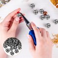 thumbnail image 3 of Miangastore 90pcs Diy Jewelry Making Beads Spacer Beads Loose Beads Inlaid with Rhinestone, 3 of 9