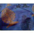 thumbnail image 4 of oneOone Silk Tabby Medium Blue Fabric Floral & Flying Swan Block Sewing Material Print Fabric By The Yard 42 Inch Wide, 4 of 4