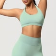 thumbnail image 4 of Xuyuer Women Halter Sports Bra Workout Seamless Padded Basic Bra Open Back Yoga Gym Crop Top, 4 of 9