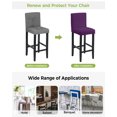 thumbnail image 3 of Pure Dark Purple Bar Stool Covers Set of 6, Simple Solid Color Stretch Washable Bar Chair Covers with Backs, Removable Pub Counter Height Chair Cover for Kitchen Dining Room Cafe, 3 of 7