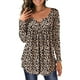 thumbnail image 1 of ICHUANYI Liquidación Moda Mujer Casual Botón Blusa Manga Larga Camiseta Verano Tops ICHUANYI WER2023082201983, 1 of 9