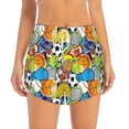 thumbnail image 2 of Picia Various Balls Pattern Women's 2 in 1 Athletic Running Shorts High Waisted Workout Casual Gym Sweat Shorts with Comfy Liner Zipper Pockets-XX-Large, 2 of 9
